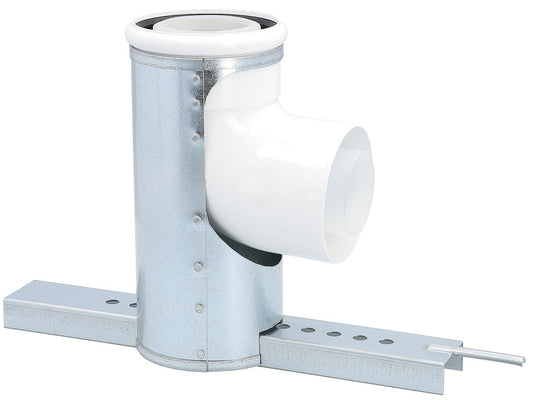 Wolf support bend with support rail, DN60/100 double-walled 87 degrees 2651740