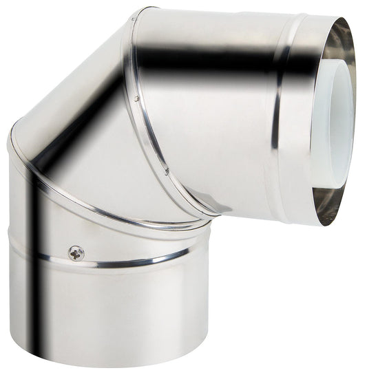 Wolf exhaust bend DN60/100, 87 degrees, stainless steel 2651914