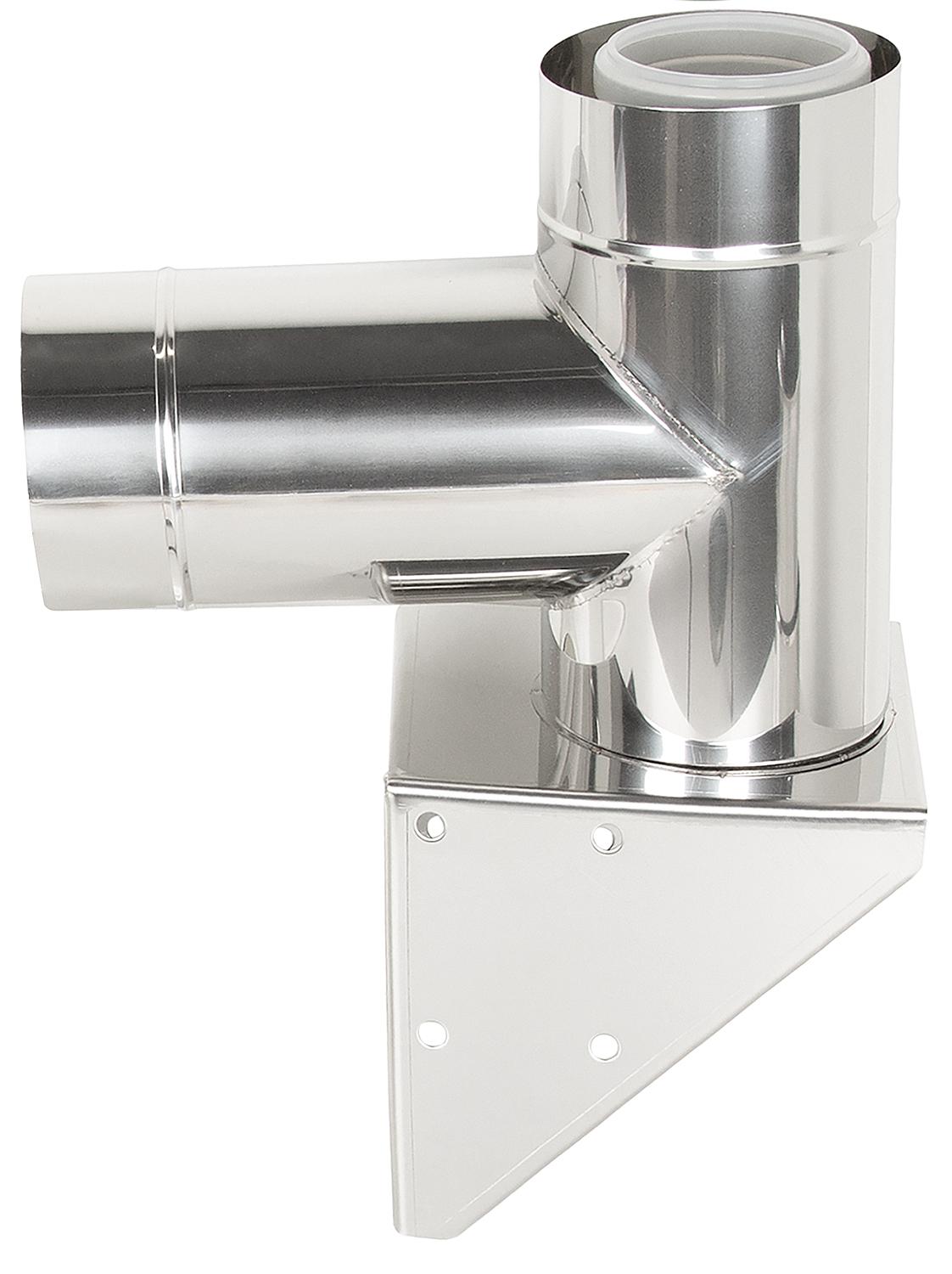Wolf external wall bracket, DN60/100, stainless steel 2651919