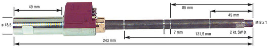 Oil preheater for Hofamat-K 40/60, heated nozzle assembly complete with FPHB 5 30-110 watts