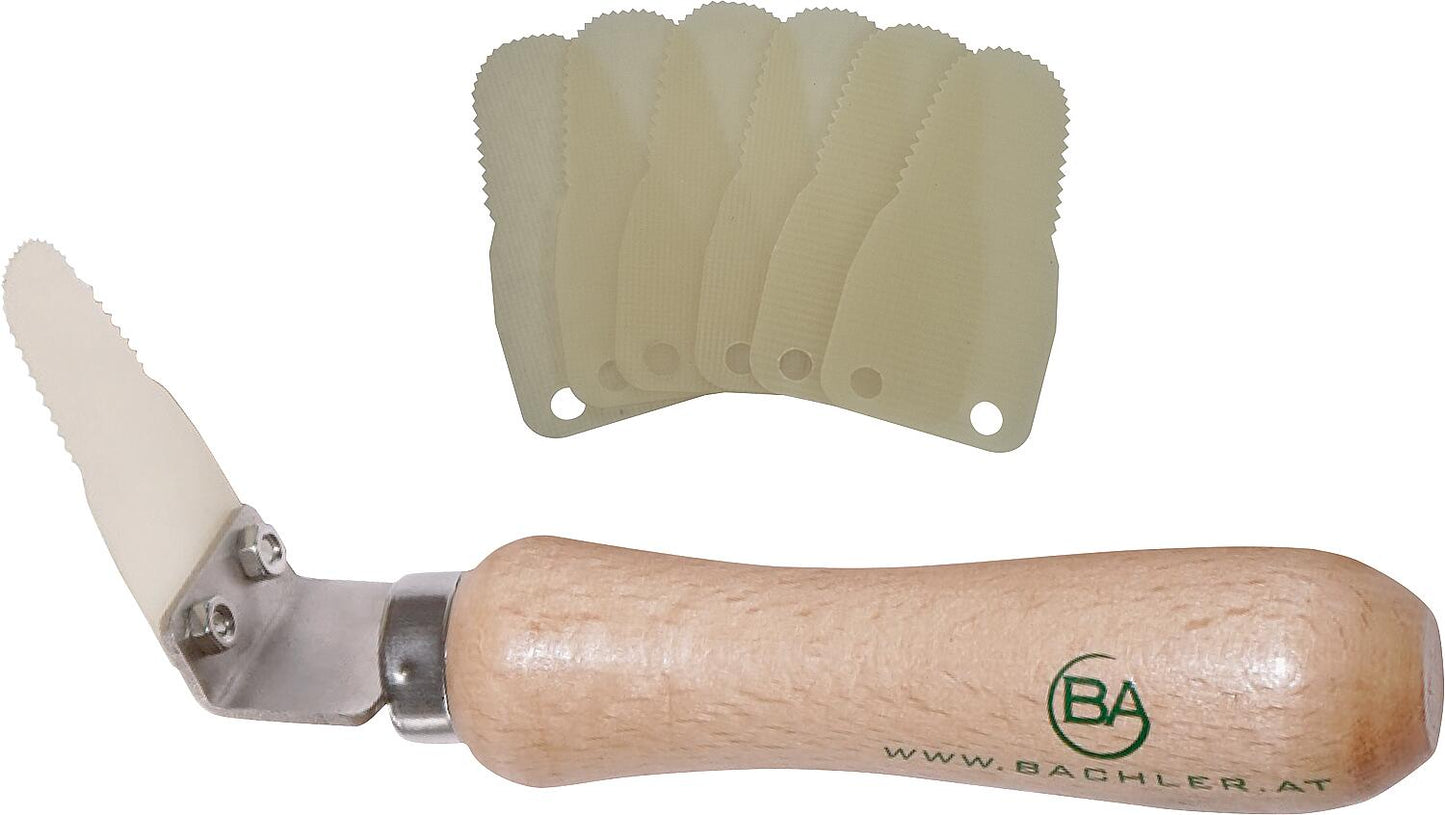 Heat exchanger cleaning spatula set (plastic)