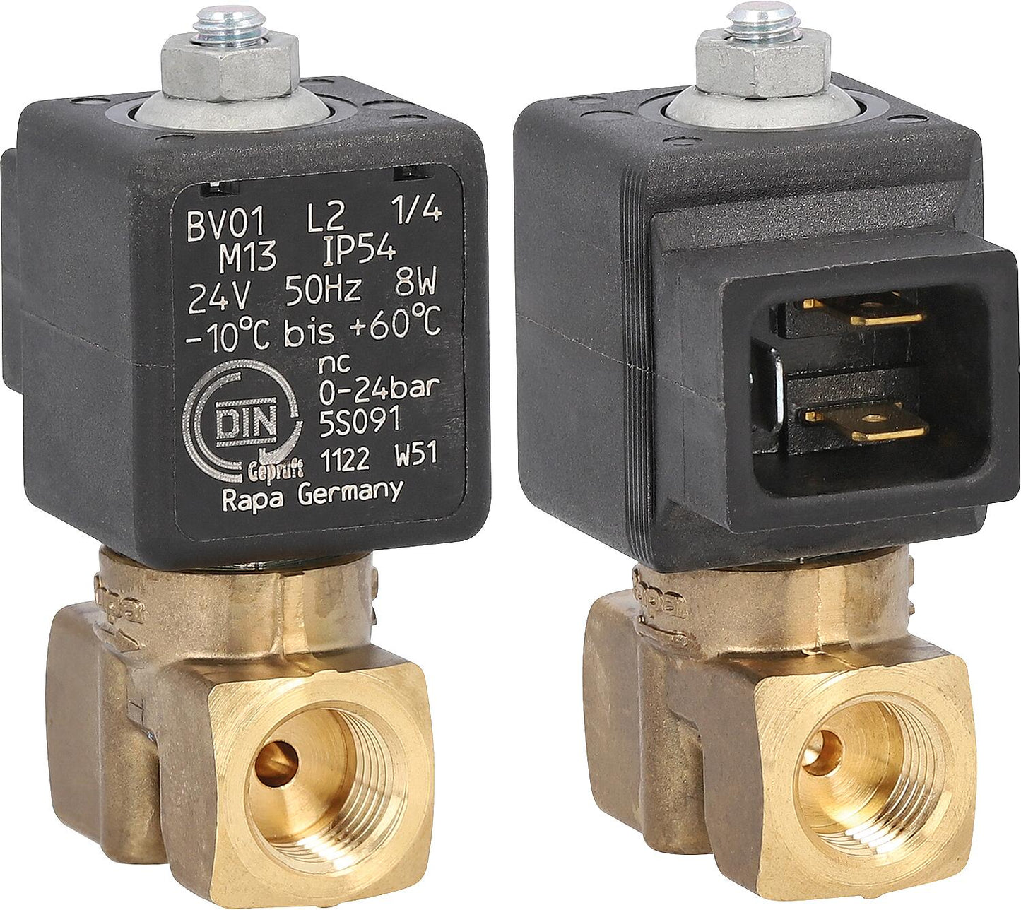 Rapa Oil Solenoid Valve BV 0.1 L 2 1/4"M13 230 V 50HZ 8W AC