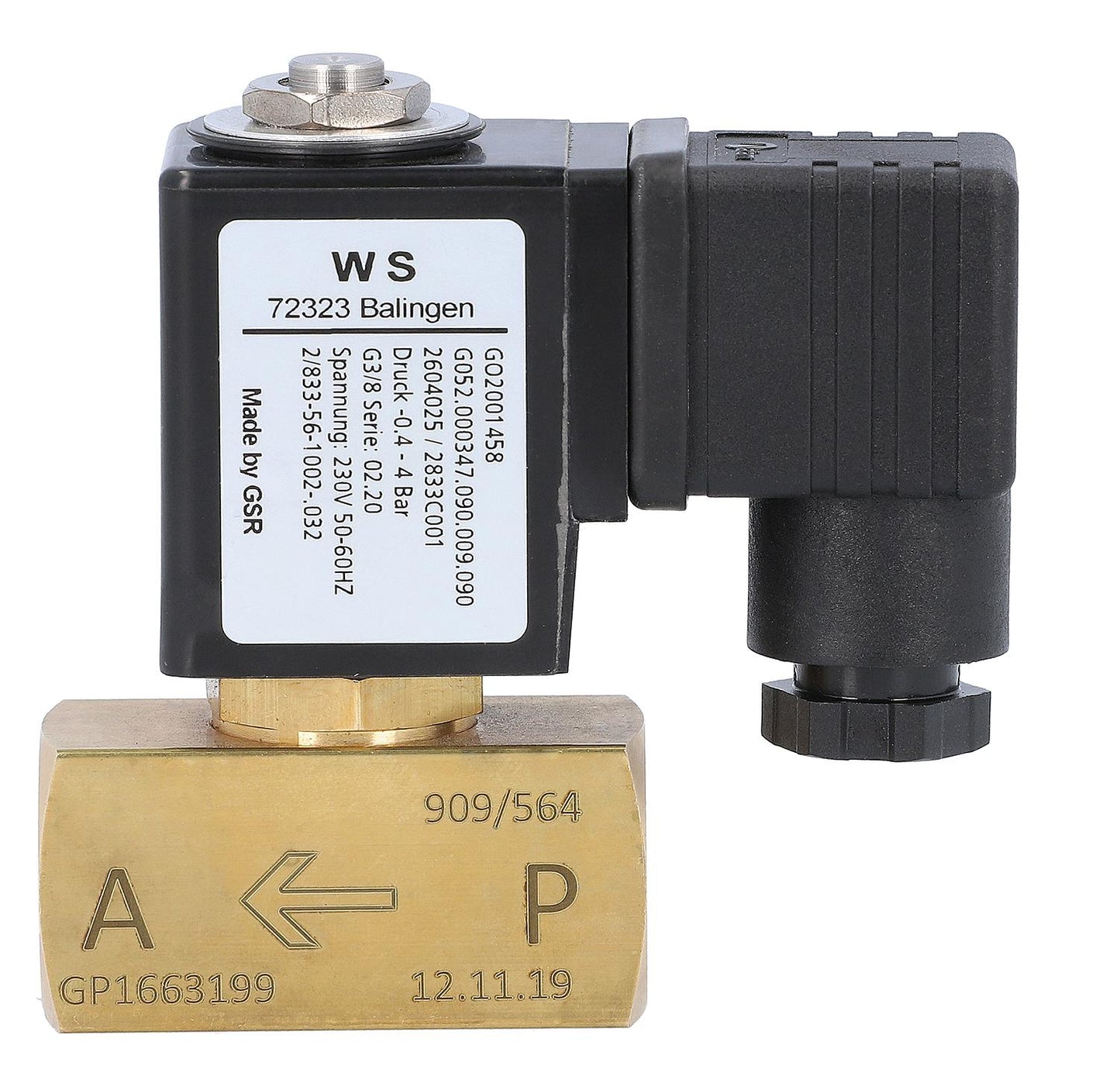 Anti-siphon valve type A5256/1002/032 3/8"-0.4-4 bar/230V
