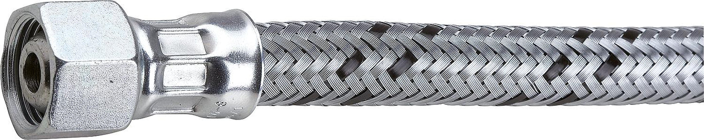 Oil burner hose 3/8" union nut x pipe bend SR 8 LR with cone, union nut 1200 lg.