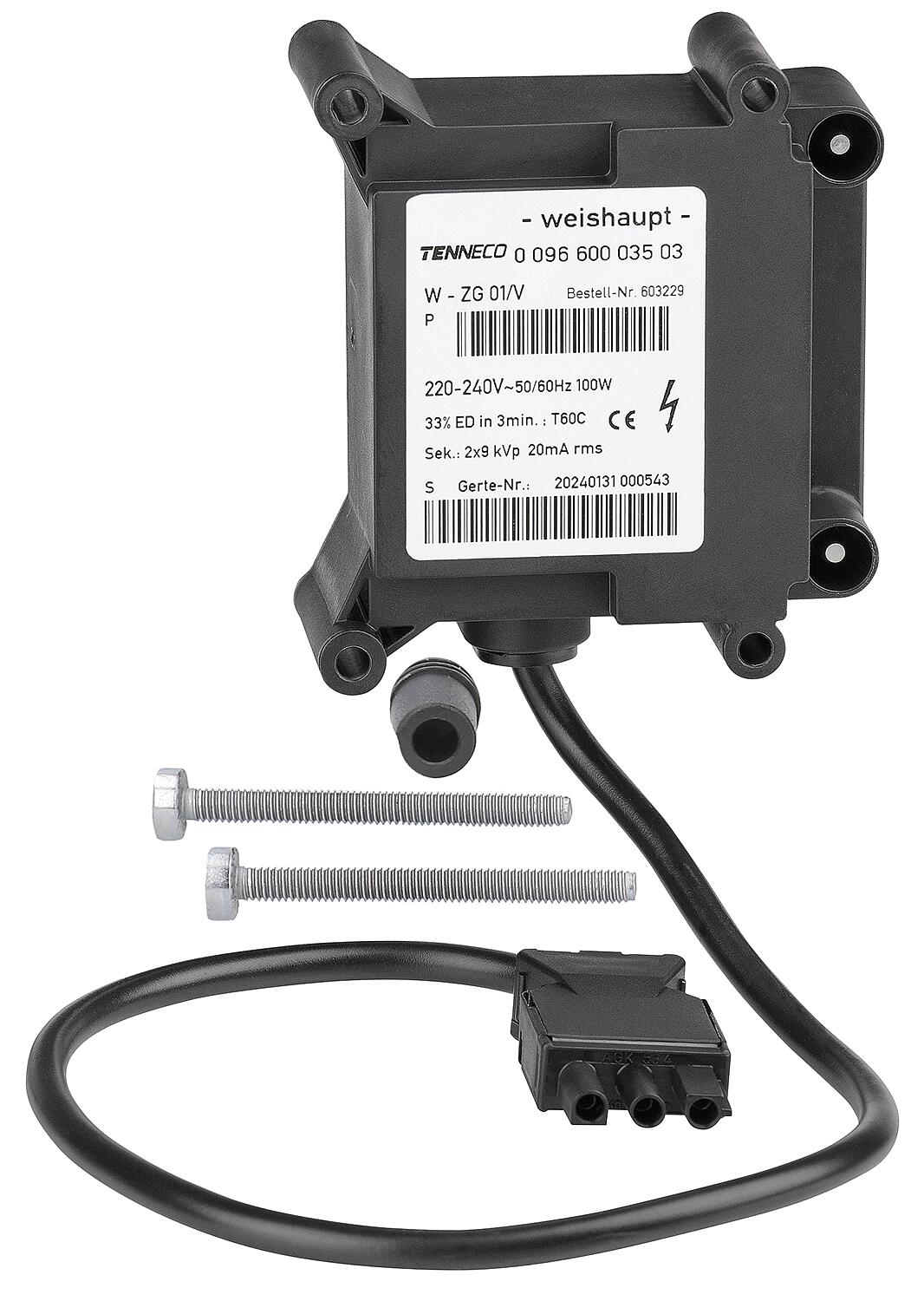 Umbausatz Zündtrafo Weishaupt 24010000090