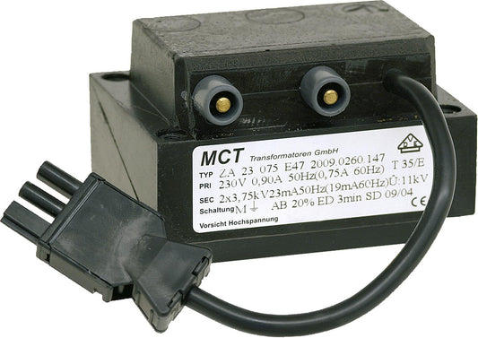 May &amp; Christe ignition transformers ZA 23 075 E 47 for Weishaupt, identical to ZA 23 075 E 37