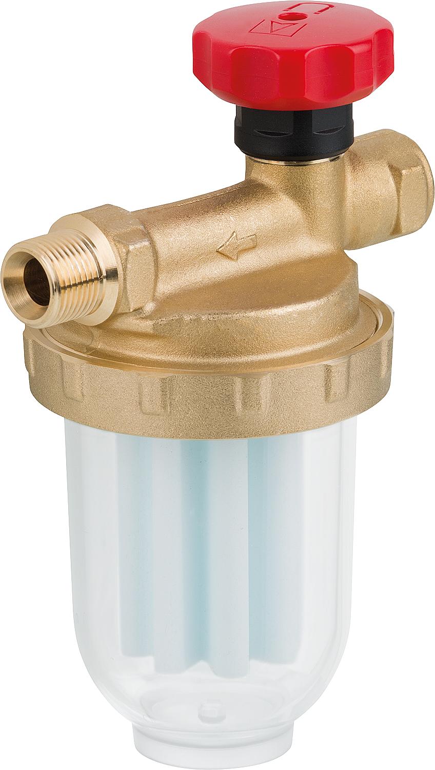 Single-line filter V 500 Si, burner side 3/8" male thread with internal cone, tank side 3/8" female thread