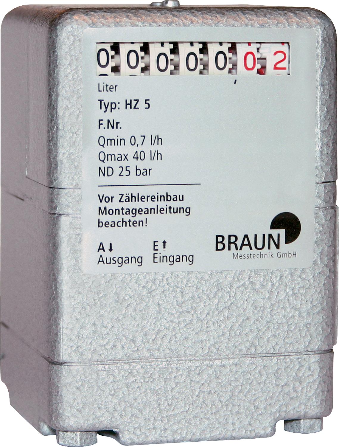 Braun Ölzähler HZ 5  0,7-40 l/h