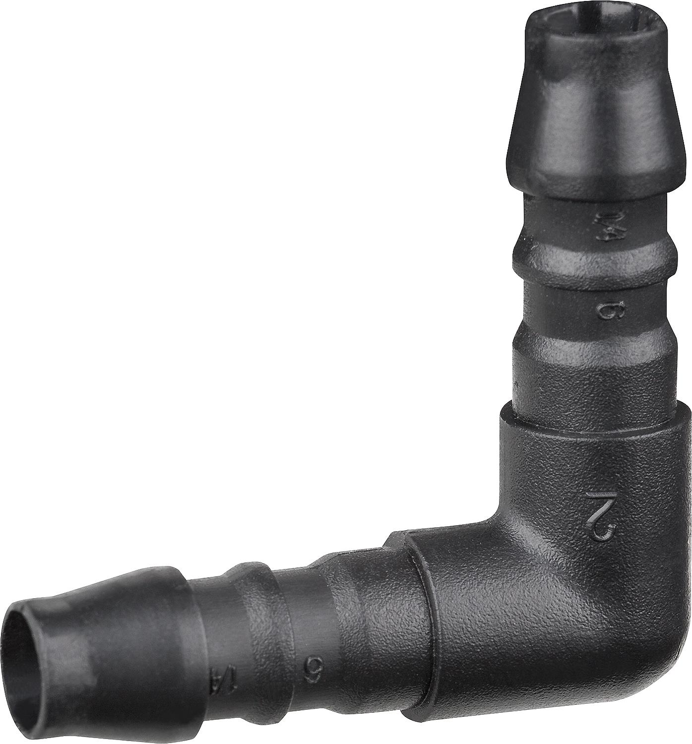 90° bend, plastic, outer diameter 6 mm, pack size = 5 pieces