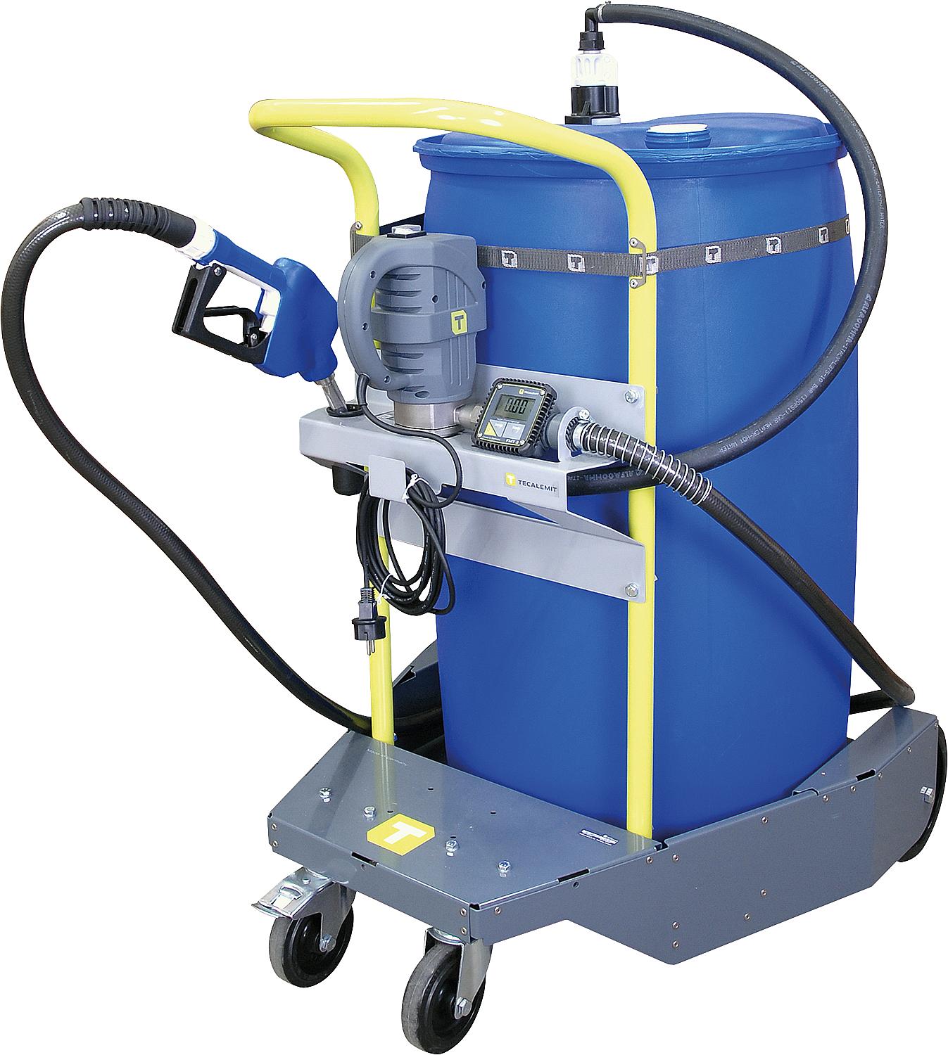 Barrel pump set electric drum mobile W85H Inox Tecalemit