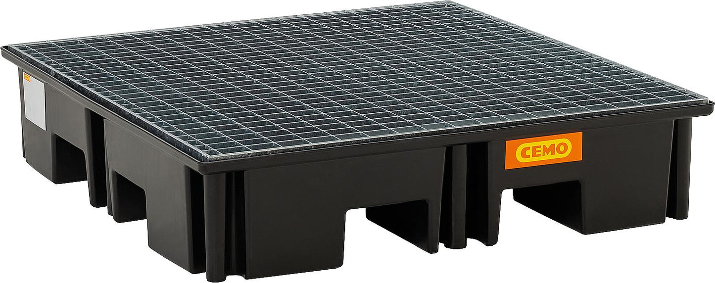 Cemo PE 220/4 pallet spill containment tray without grate 11260