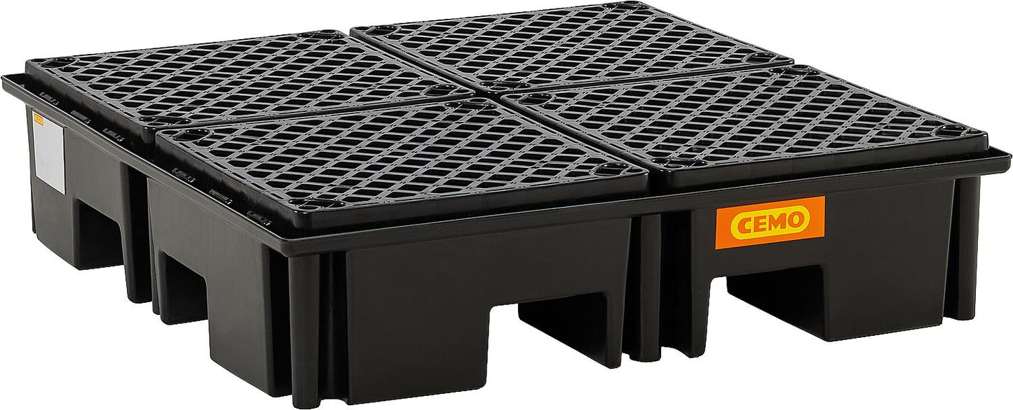 Cemo PE 220/4 pallet spill containment tray without grate 11260