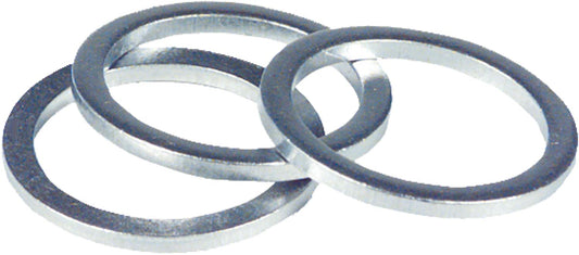 Aluminum sealing rings, inch-sized 1/8", 1.5 mm thick *