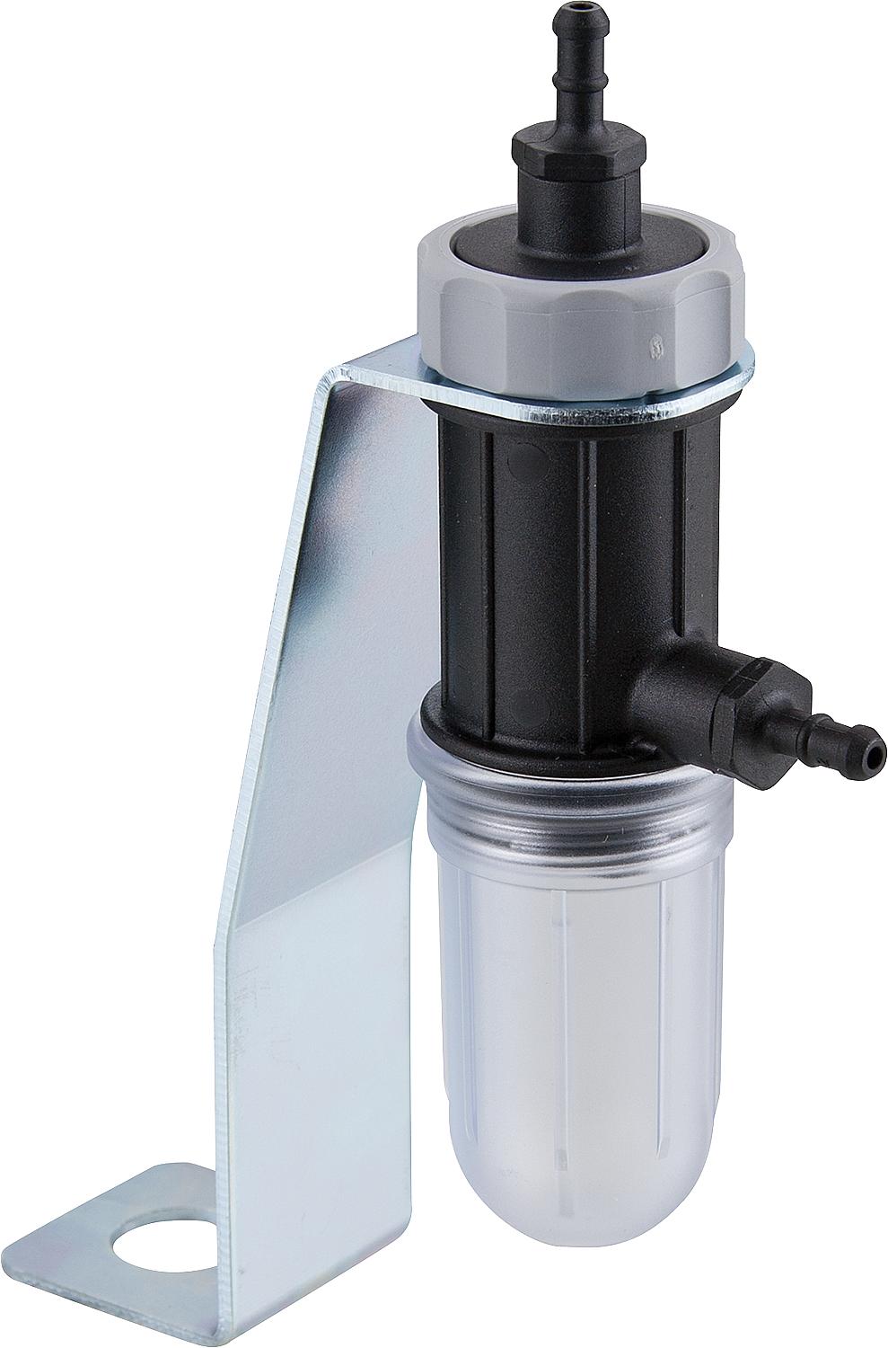 Flüssigkeitssperre mit Kondensatgefäss und Winkel Anschlüsse 4-6 mm