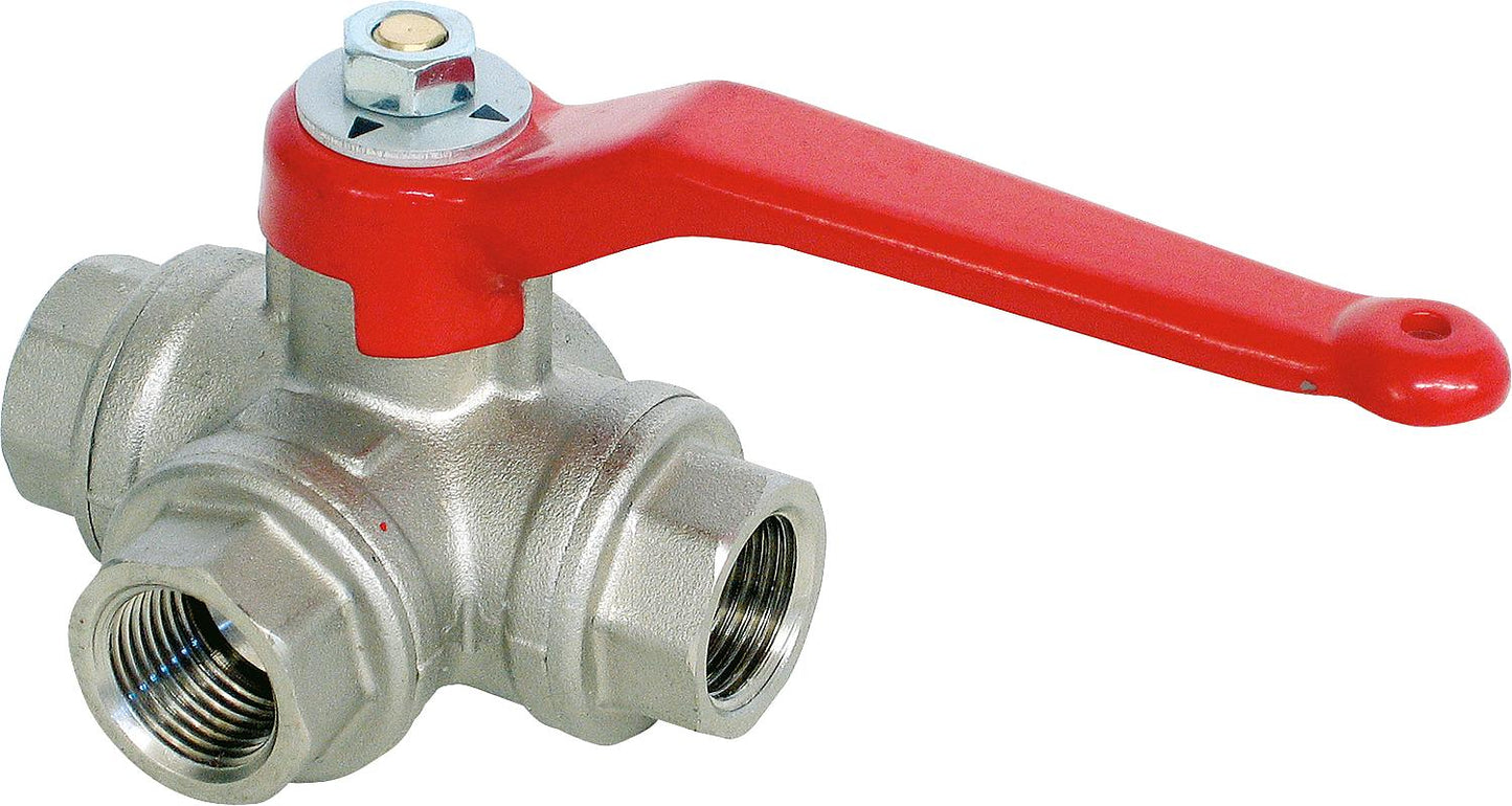 Dreiwege-Kugelhahn R 1/4" L-Bohrung
