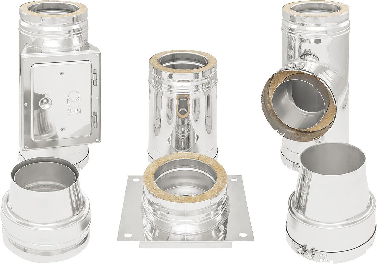 Double-walled exhaust system kit 1 130 mm