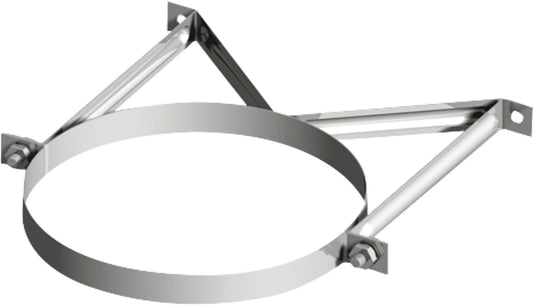 Double-walled exhaust system, wall bracket DN 113, wall clearance 50 mm
