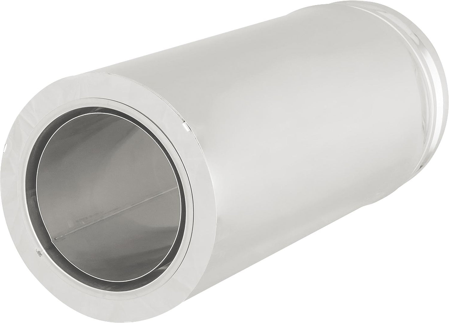 Double-walled exhaust system, double liner pipe, DN 113, can be shortened, installation length from 150-435 mm