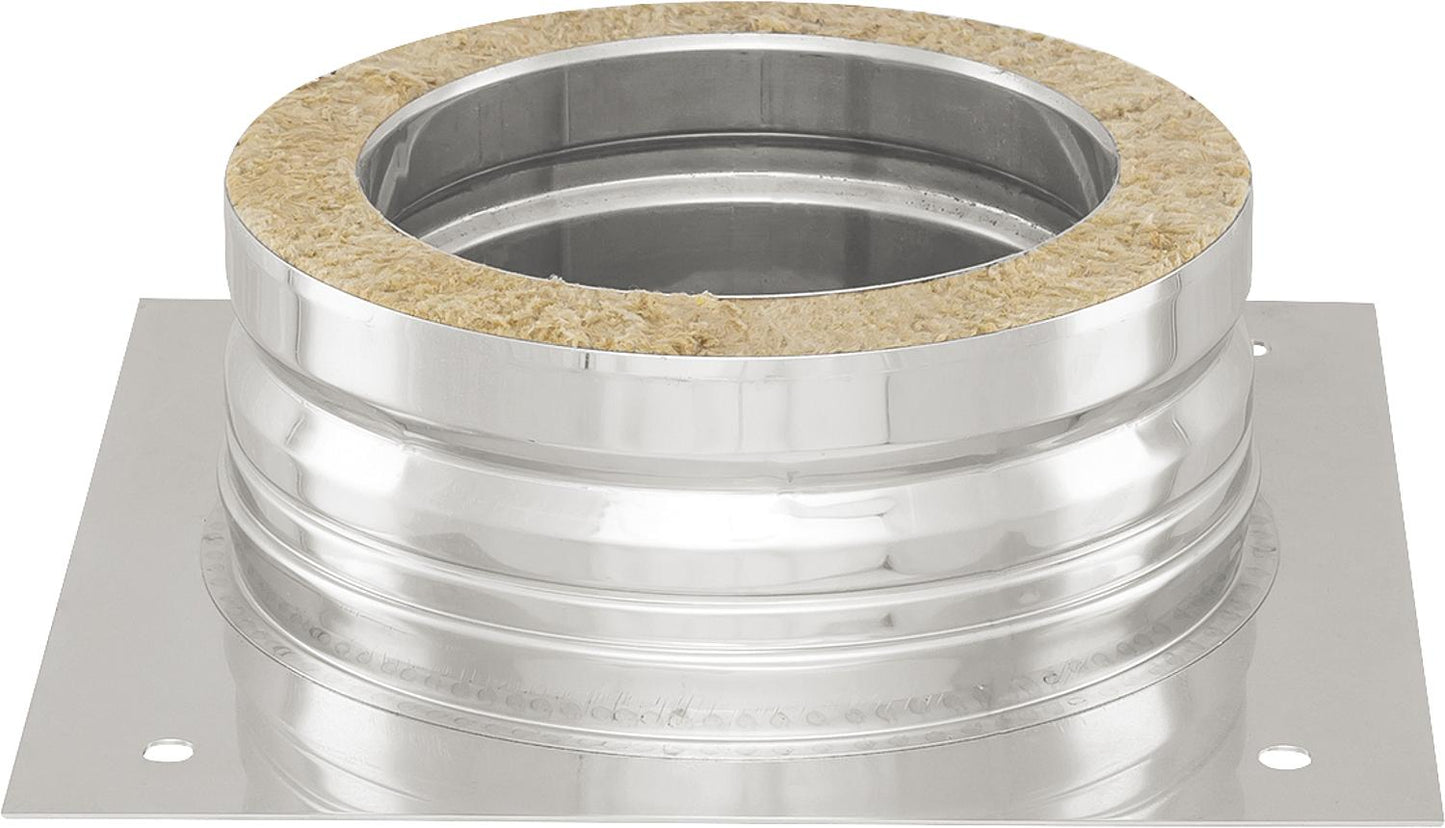 Exhaust system, double-walled, shaft extension DN 130/190, plate 280x280 mm