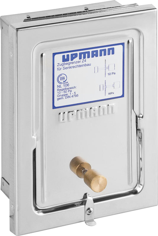 Double-walled exhaust system draft regulator suitable for cleaning door 140x200mm