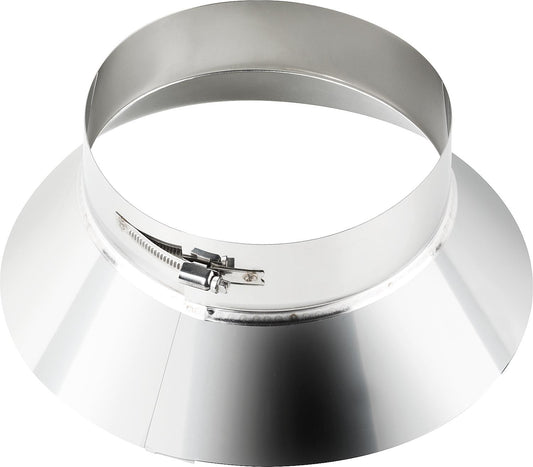 Double-walled exhaust system with rain deflector for roof penetration DN113/173