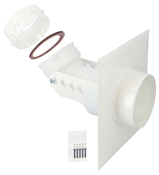 CondensBlue connection plate for flexible pipe, 45° AZ DN 60/100