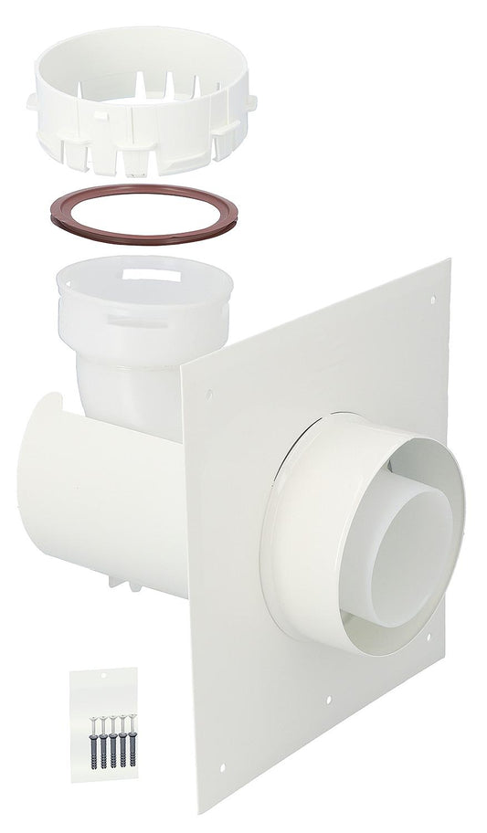 CondensBlue wall connection plate for flexible pipe, 87° AZ DN 60/100