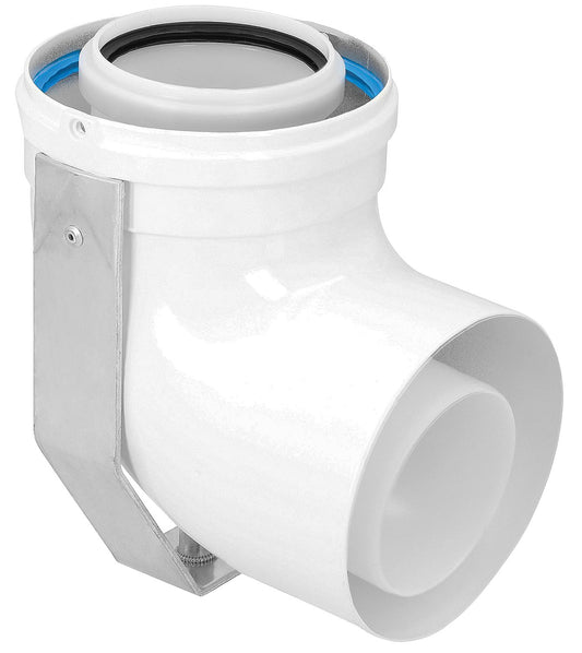 CondensBlue AZ bend 87° with support foot DN 60/100