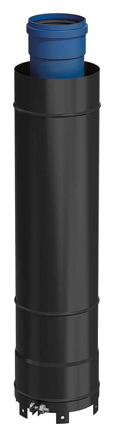 CondensBlue AZ roof extension, black, 1000mm DN 60/100 and DN 80/125