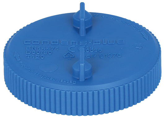CondensBlue inspection cover d 81mm, blue for DN 60 and DN 80