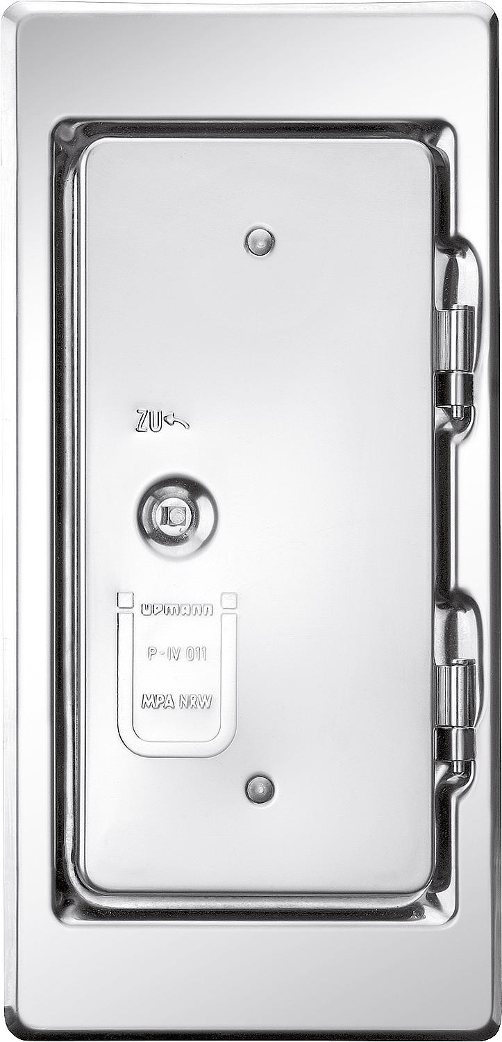 Stainless steel chimney door with square lock, type K 11 E V4A, 11/25 cm (individually packaged)