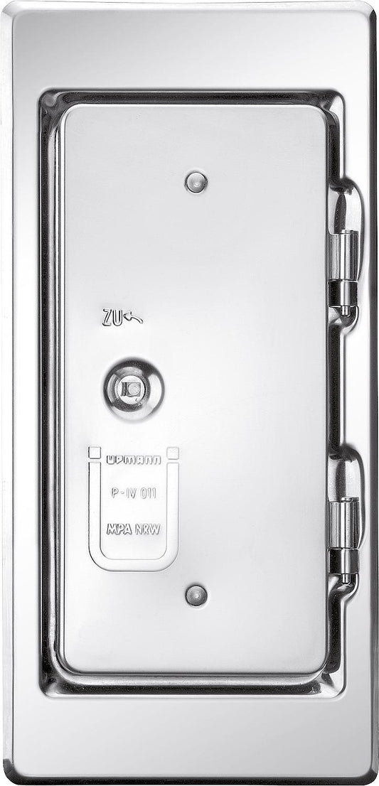 Stainless steel chimney door with square lock, type K 11 E V4A, 11/25 cm (individually packaged)