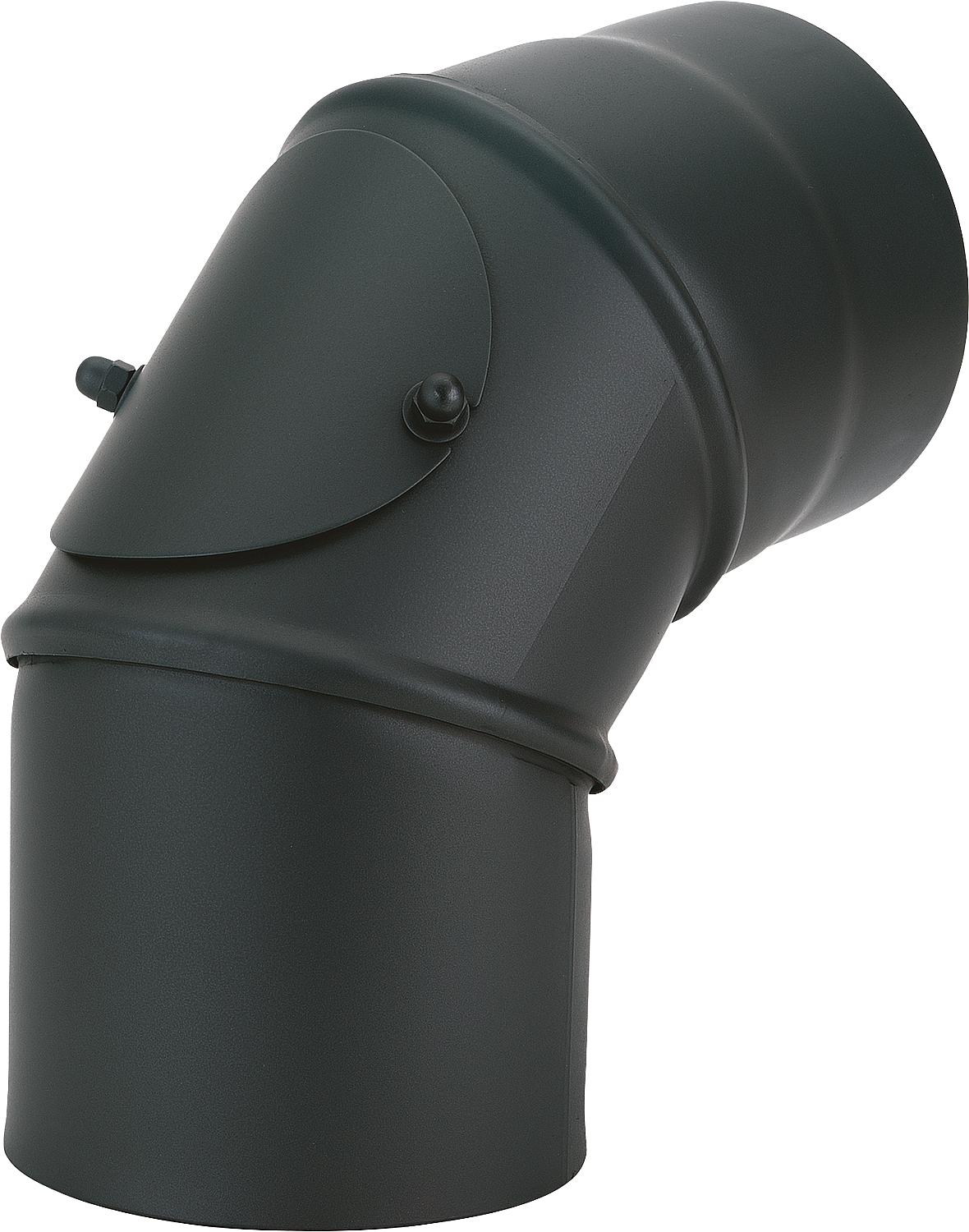 Primed flue pipe bend, 200 mm adjustable 0-90 degrees