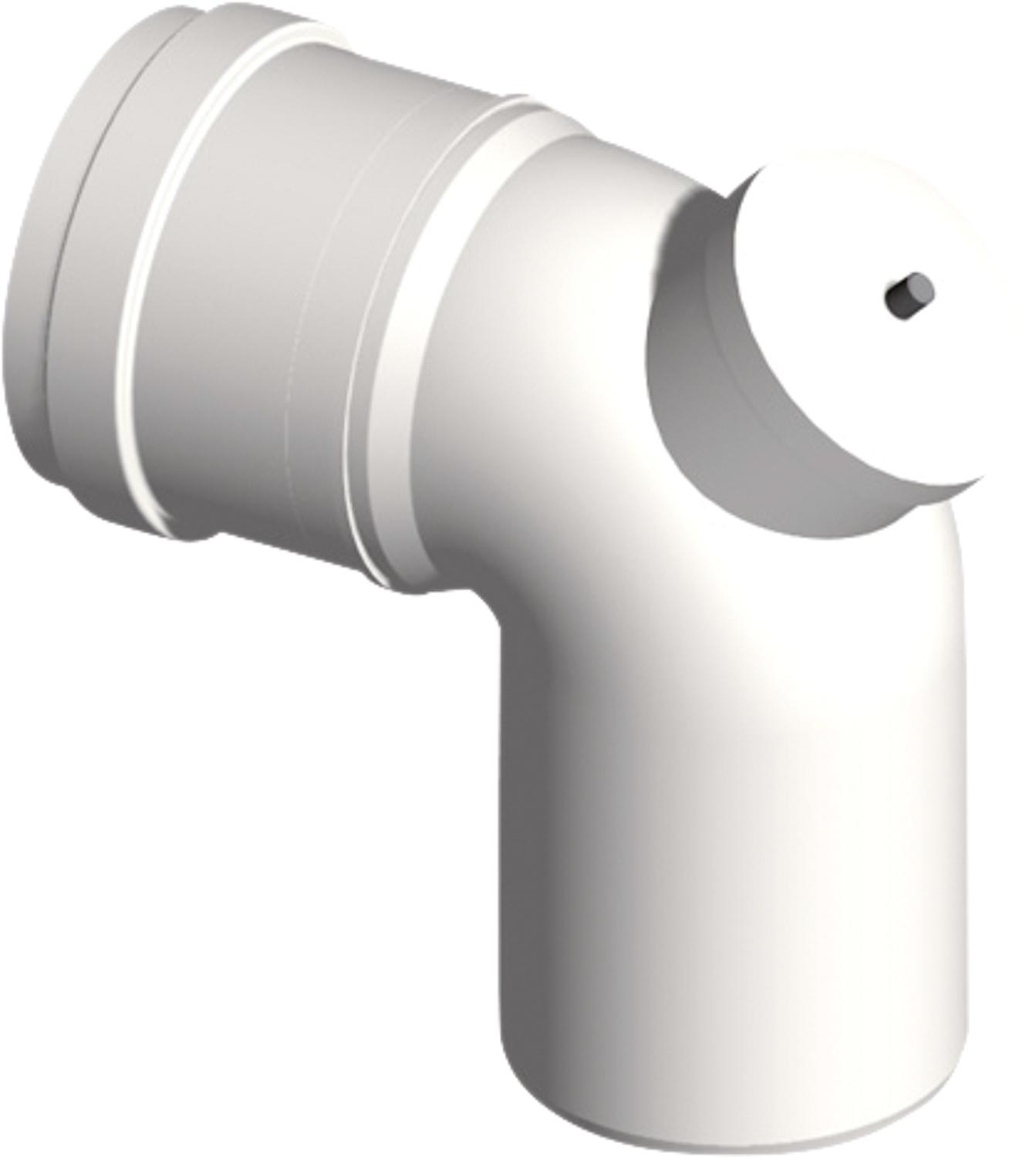 Plastic exhaust system, 87° bend with DN 60 inspection opening