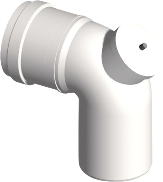 Plastic exhaust system, 87° bend with DN 60 inspection opening