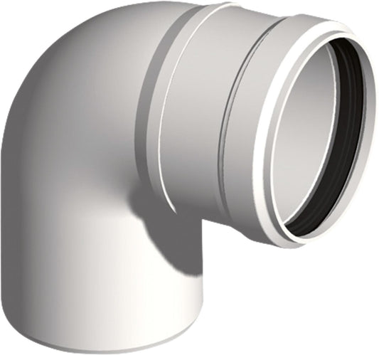 Plastic exhaust system elbow 87° - DN 60