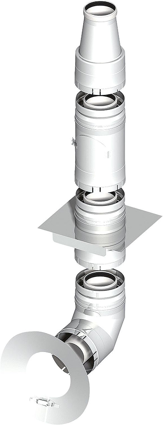 Plastic exhaust system basic set 5 - DN 080/125
