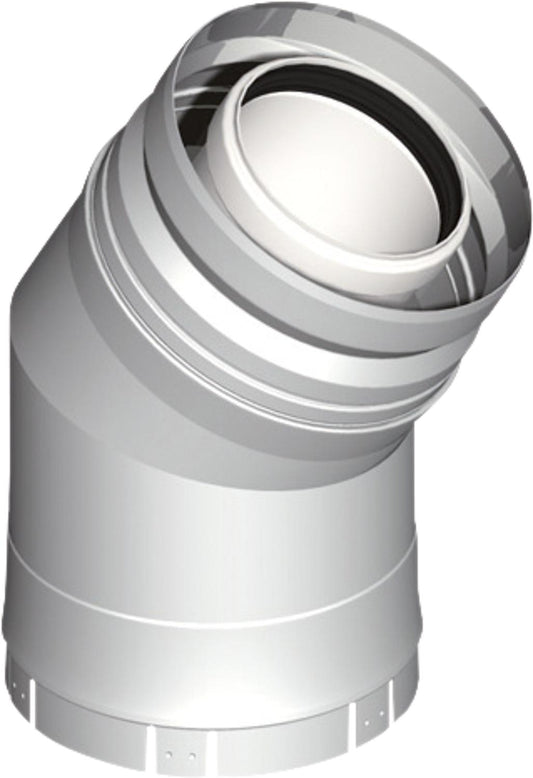 Plastic exhaust system bend 30° - DN 080/125