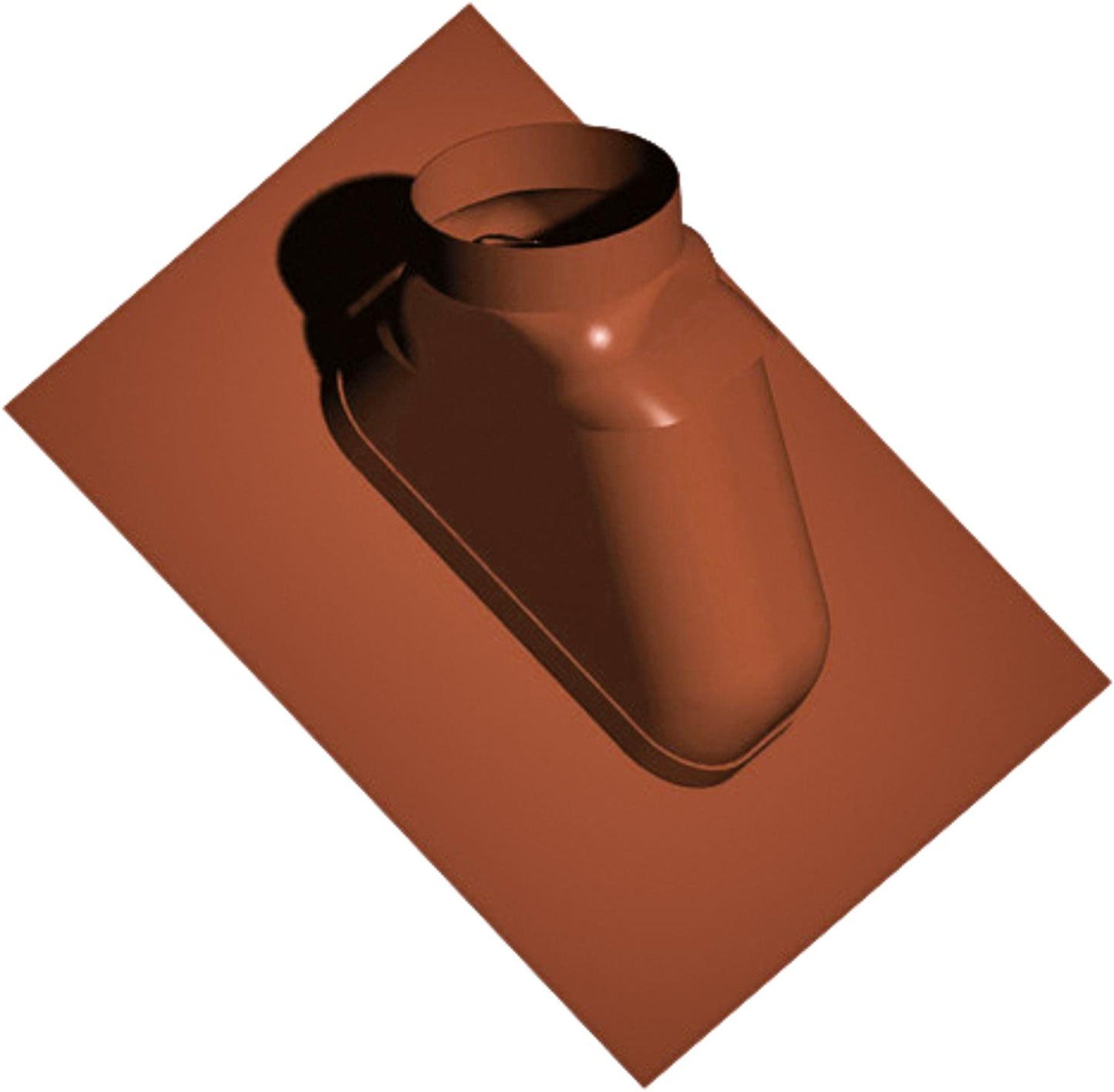 Plastic exhaust system for pitched roof tiles 25-45°, reddish-brown, flexible, DN 60/100