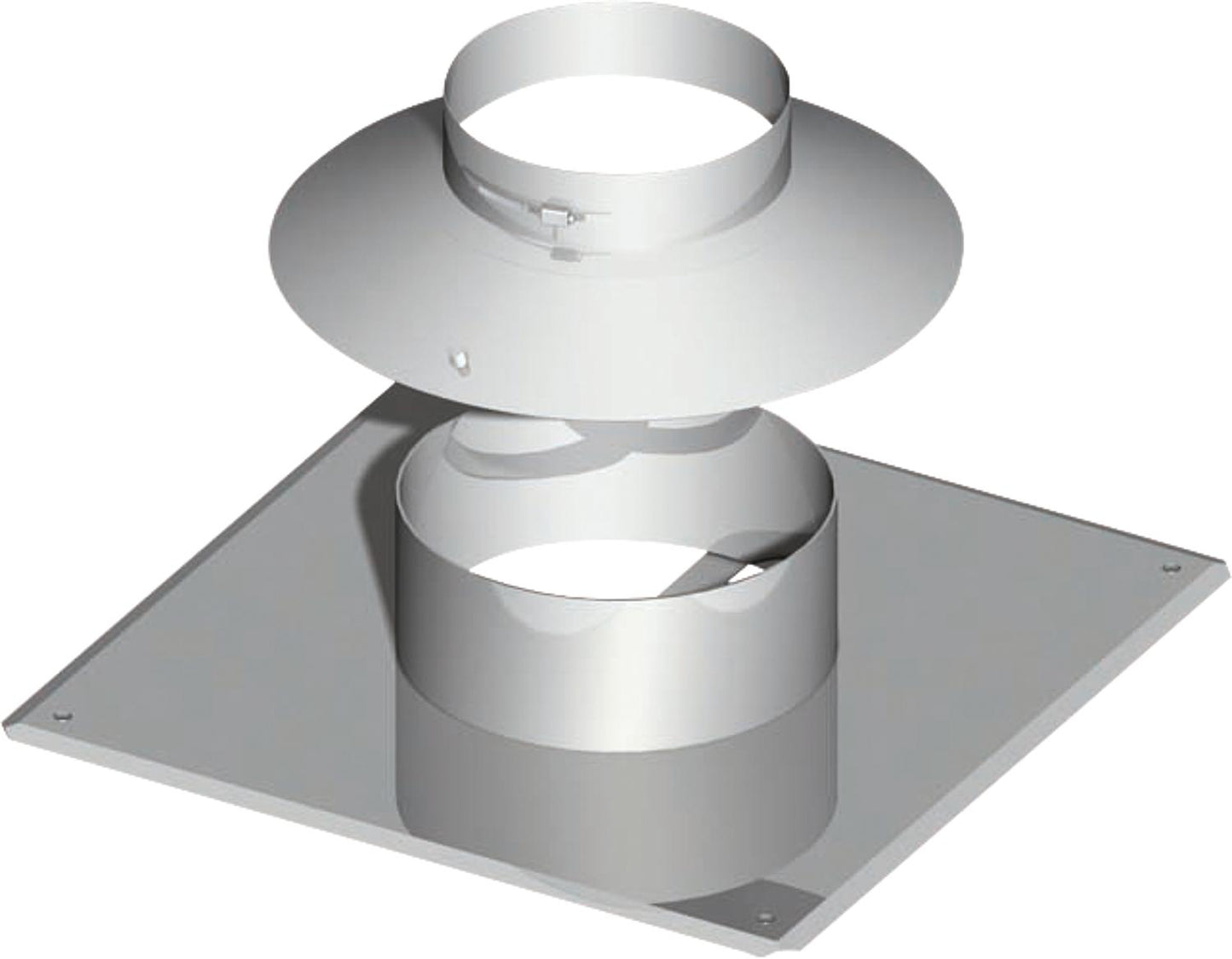 Manhole cover with rear DN 150 including rain collar 15 350 150