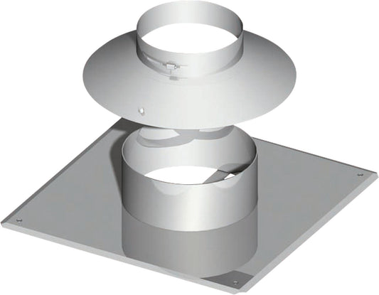 Manhole cover with rear DN 150 including rain collar 15 350 150