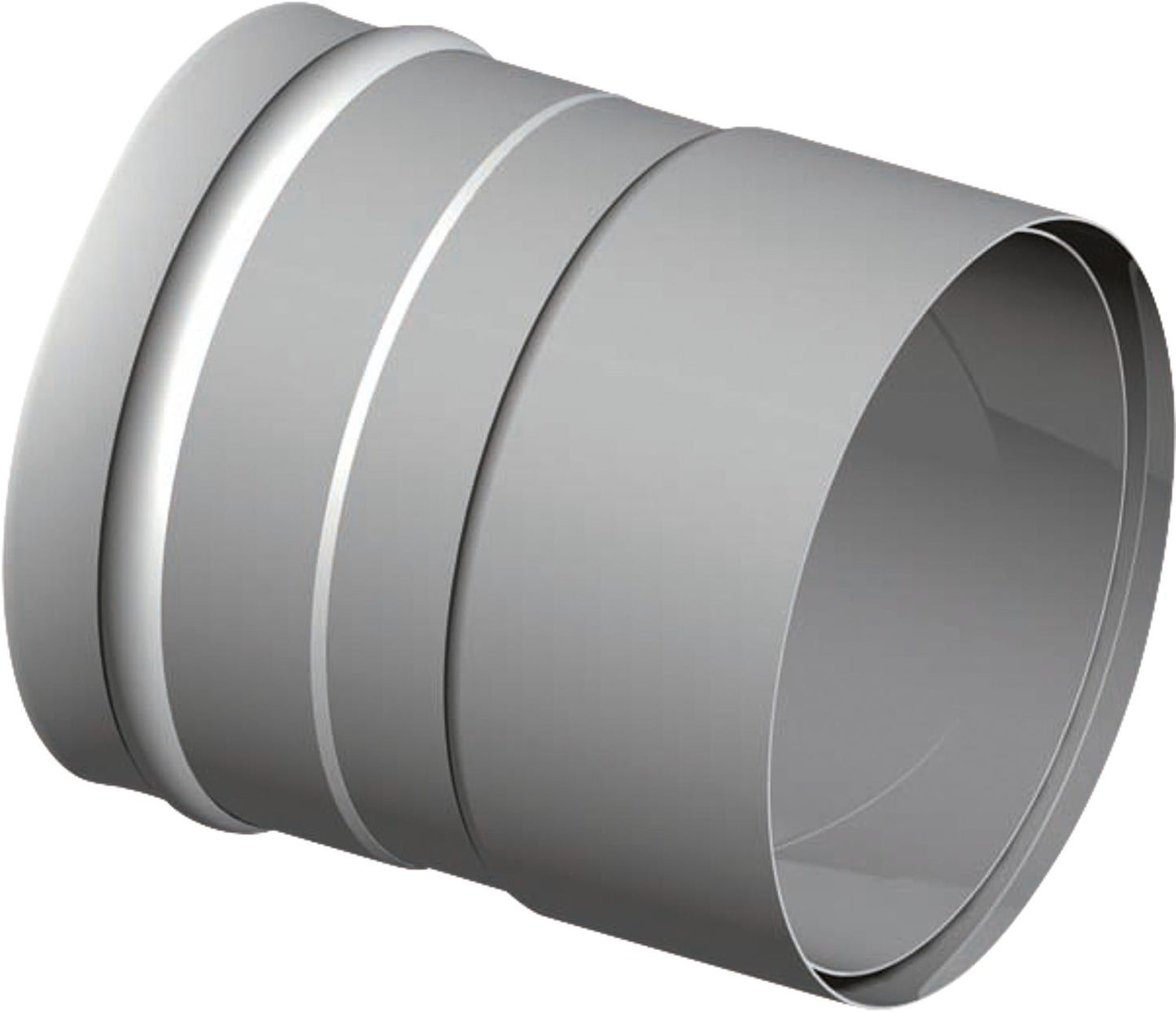 Single-wall renovation system, wall sleeve transition 113mm flue pipe to 130mm chimney liner