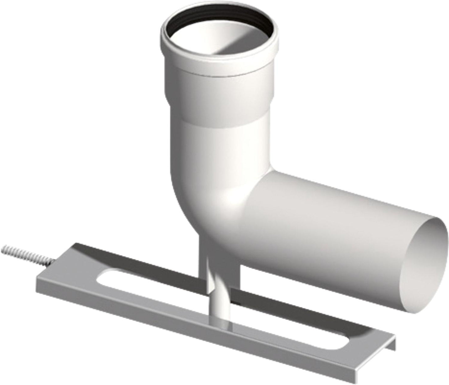 Plastic exhaust system shaft inlet with support DN 60