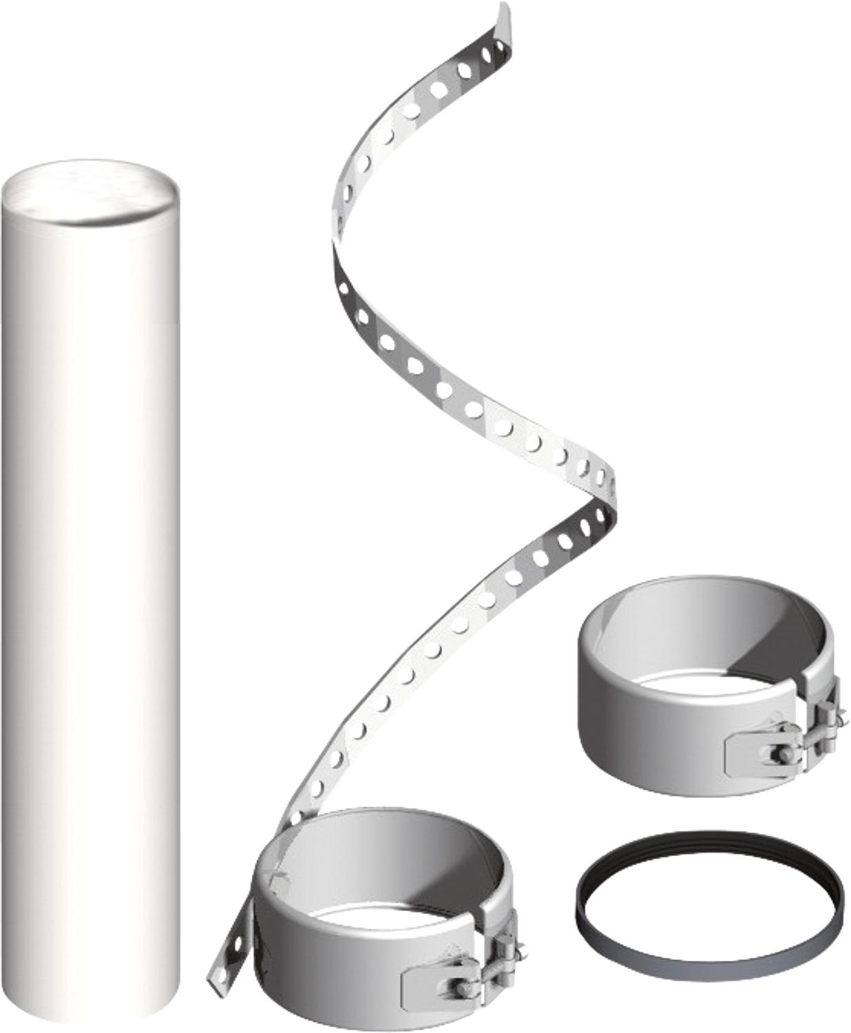 Plastic exhaust system assembly kit, flexible pipe for outlet set Uni - DN 60