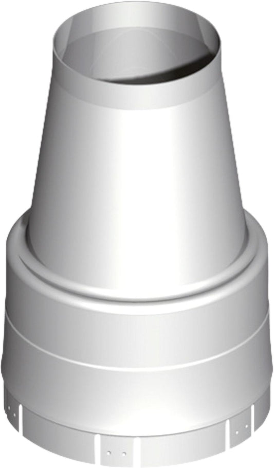 Plastic exhaust system terminal, including clamp band DN 80/125