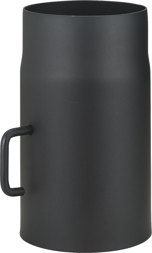 Painted exhaust pipe DN150, with throttle valve, length = 300mm, black