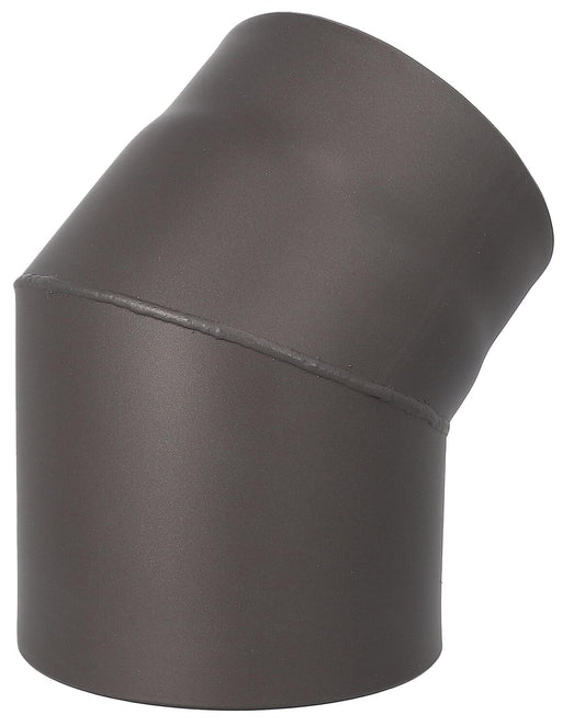 Flue pipe bend DN150, 45°, black lacquered