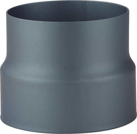 Painted reducer, black, DN150 socket to DN130 groove
