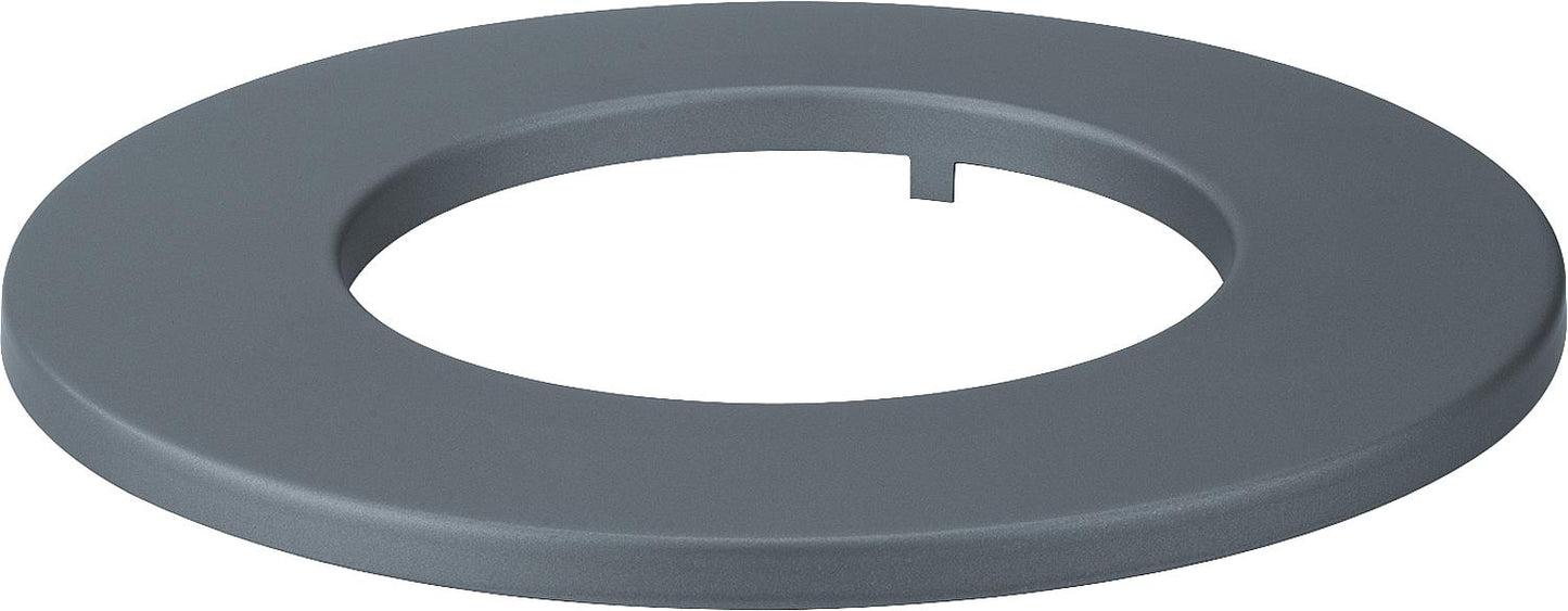 Painted rosette, black, for DN150, rim width 60mm