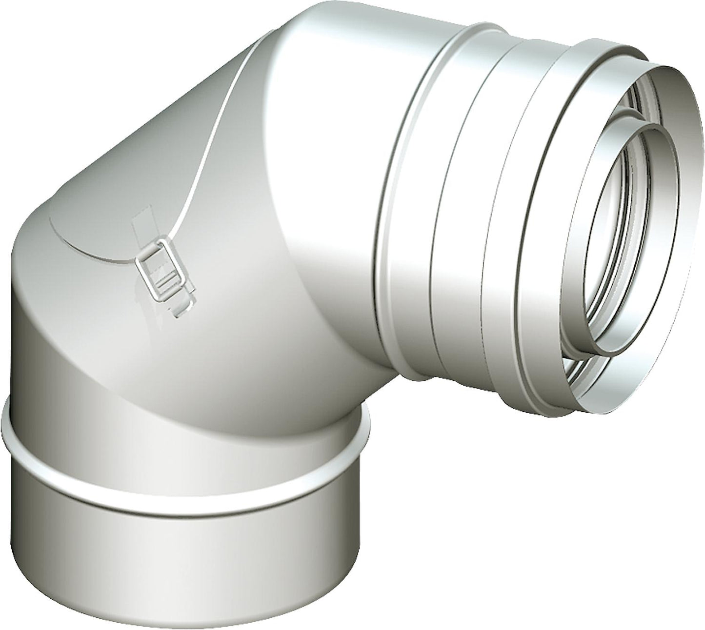 WS plastic exhaust system inspection bend 87°, DN 60/100